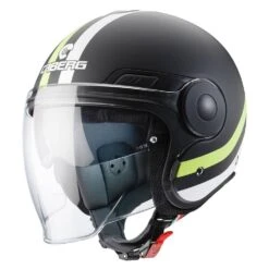 Caberg Uptown Chrono Matt Black Yellow Fluo Open Face Helmet -UFO Sales Store 0132979 1 01 5