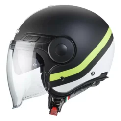 Caberg Uptown Chrono Matt Black Yellow Fluo Open Face Helmet -UFO Sales Store 0132979 1 02 jpg