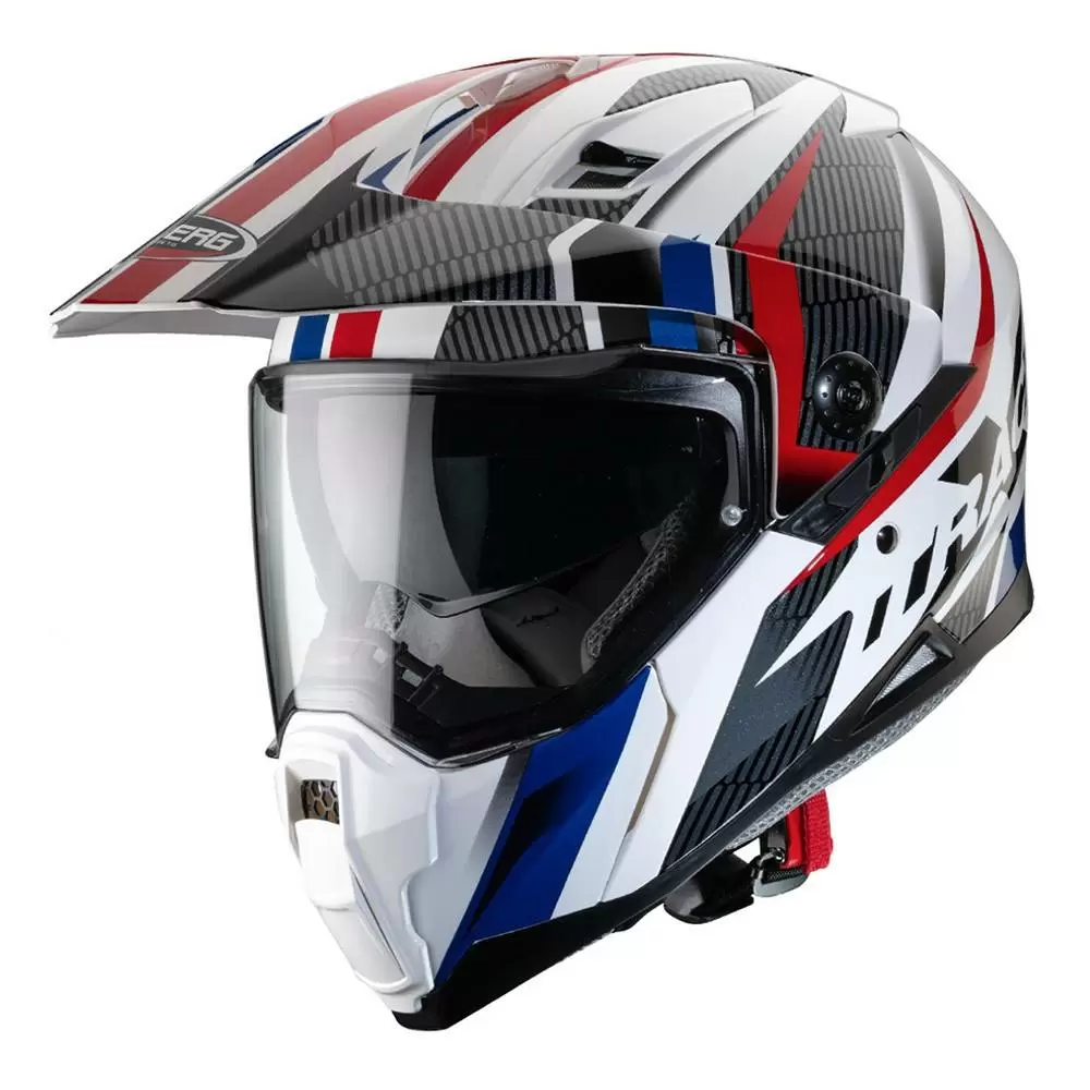 Caberg X-Trace Savana White Black Blue Red Full Face Helmet 6 Caberg X-Trace Savana White Black Blue Red Full Face Helmet - Image 6