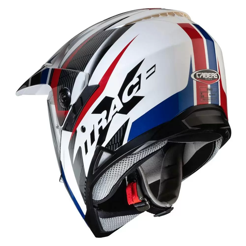 Caberg X-Trace Savana White Black Blue Red Full Face Helmet 8 Caberg X-Trace Savana White Black Blue Red Full Face Helmet - Image 8