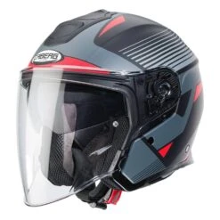 Caberg Flyon Rio Matt Black Red Anthracite Silver Open Face Helmet -UFO Sales Store 0782891 1 01 4