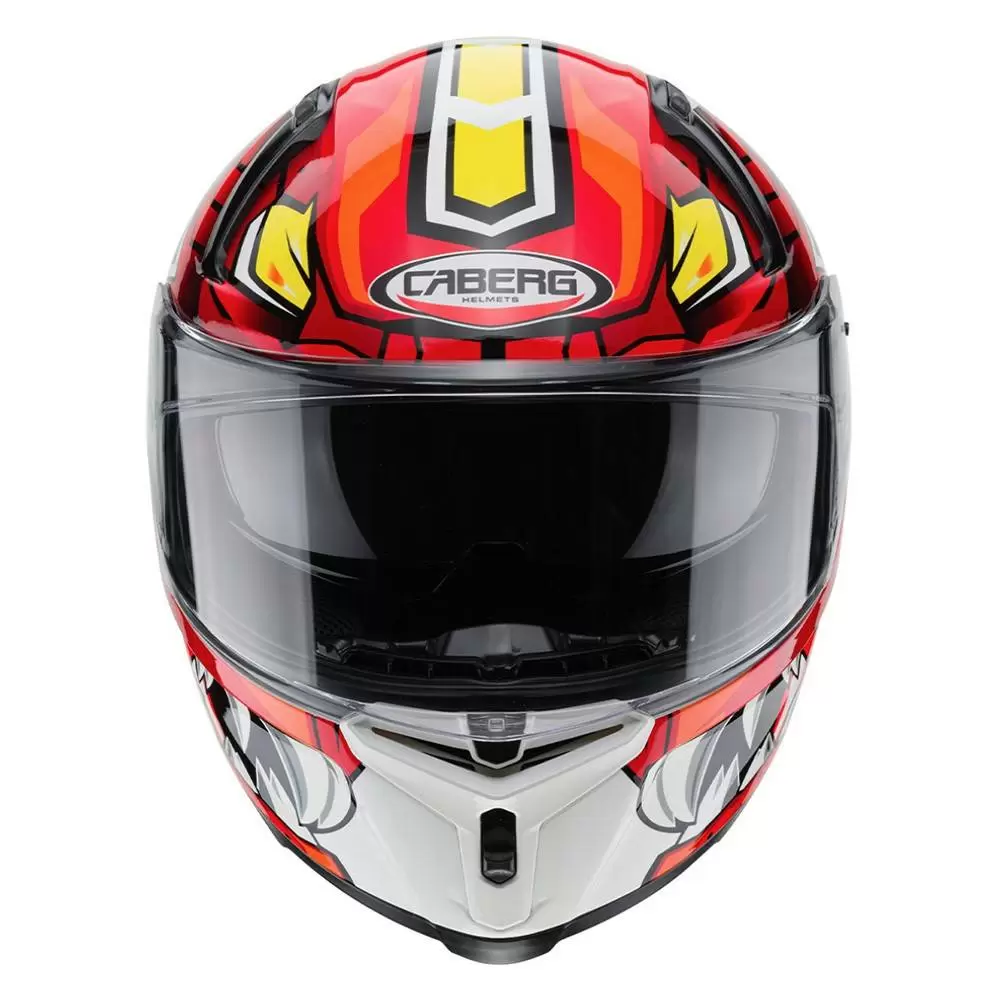 Caberg Avalon Giga Full Face Helmet - White Red Yellow 8 Caberg Avalon Giga Full Face Helmet - White Red Yellow - Image 8