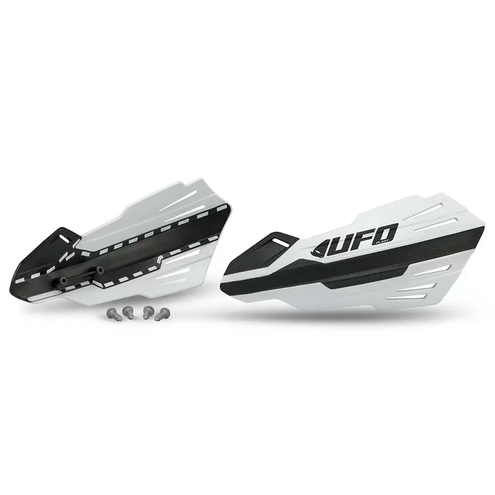UFO Gas Gas MC MX Handguards White Black 2 UFO Gas Gas MC MX Handguards White Black - Image 2