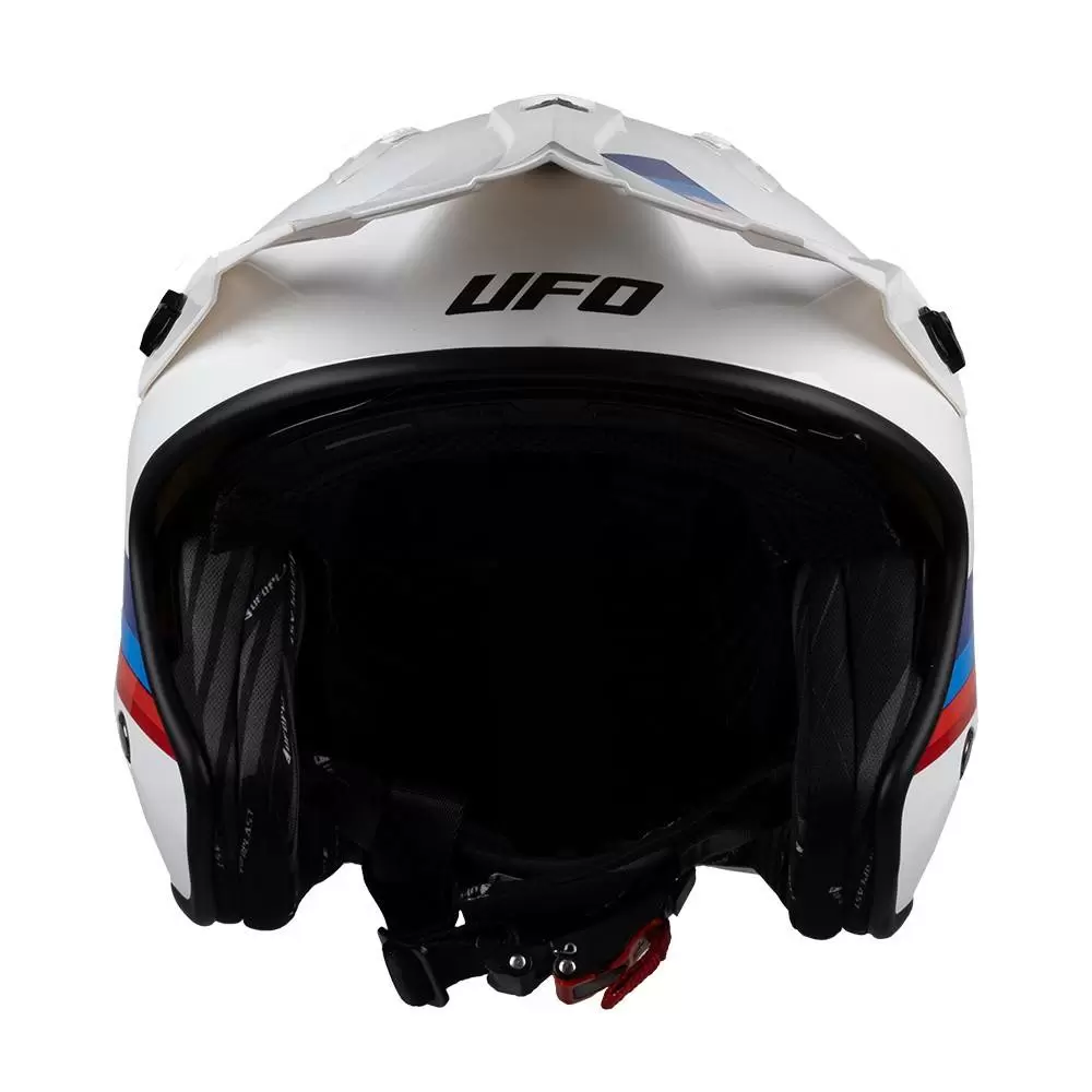UFO Sheratan Jet Open Face Helmet - White Red Blue 10 UFO Sheratan Jet Open Face Helmet - White Red Blue - Image 10