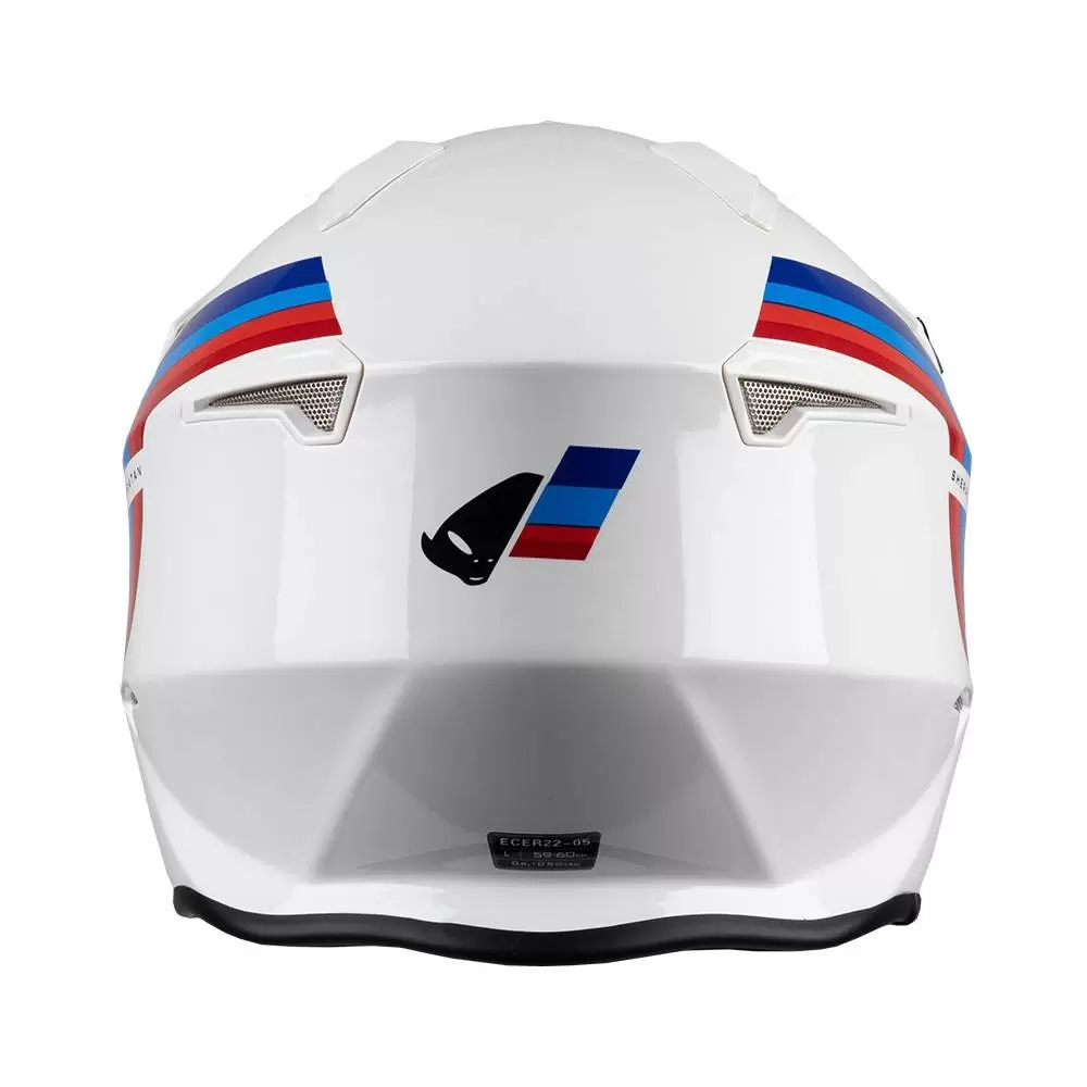 UFO Sheratan Jet Open Face Helmet - White Red Blue 11 UFO Sheratan Jet Open Face Helmet - White Red Blue - Image 11