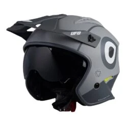 UFO Sheratan Jet Open Face Helmet - Grey