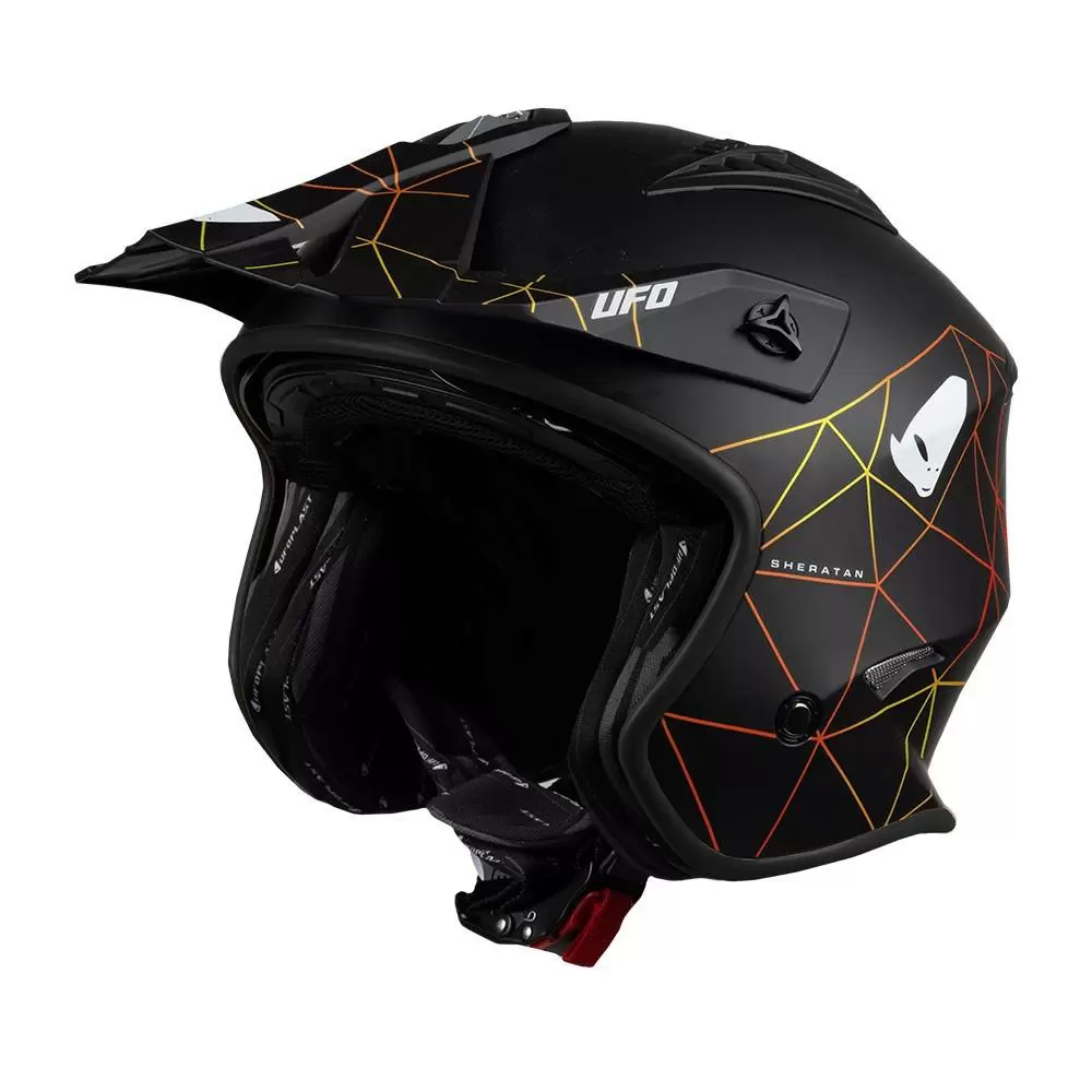 UFO Sheratan Net Open Face Helmet - Jet Black 7 UFO Sheratan Net Open Face Helmet - Jet Black - Image 7