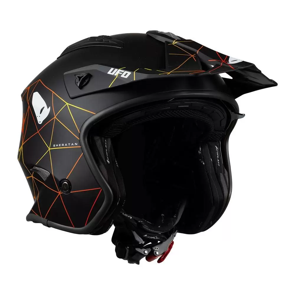 UFO Sheratan Net Open Face Helmet - Jet Black 8 UFO Sheratan Net Open Face Helmet - Jet Black - Image 8