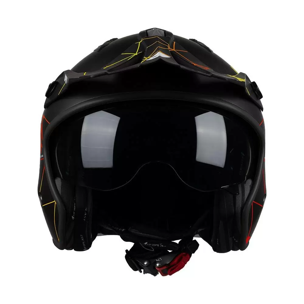 UFO Sheratan Net Open Face Helmet - Jet Black 9 UFO Sheratan Net Open Face Helmet - Jet Black - Image 9