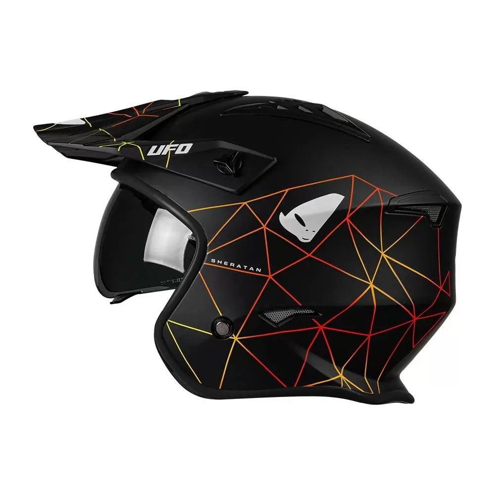 UFO Sheratan Net Open Face Helmet - Jet Black 13 UFO Sheratan Net Open Face Helmet - Jet Black - Image 13
