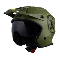 UFO Sheratan Jet Open Face Helmet - Military Green