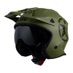 UFO Sheratan Jet Open Face Helmet - Military Green -UFO Sales Store he150 01 jpg