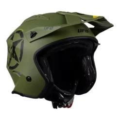 UFO Sheratan Jet Open Face Helmet - Military Green -UFO Sales Store he150 03 jpg