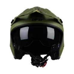 UFO Sheratan Jet Open Face Helmet - Military Green -UFO Sales Store he150 04 jpg