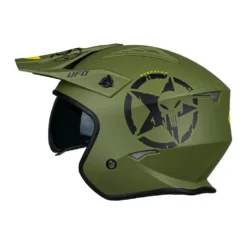 UFO Sheratan Jet Open Face Helmet - Military Green -UFO Sales Store he150 08 jpg