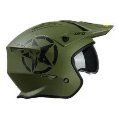 UFO Sheratan Jet Open Face Helmet - Military Green -UFO Sales Store he150 09 jpg