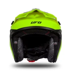 UFO Sheratan Neon Yellow Black Jet Open Face Helmet -UFO Sales Store he183 02 jpg