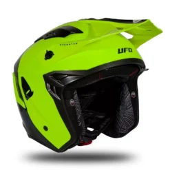 UFO Sheratan Neon Yellow Black Jet Open Face Helmet -UFO Sales Store he183 05 jpg