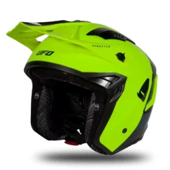 UFO Sheratan Neon Yellow Black Jet Open Face Helmet -UFO Sales Store he183 09 jpg