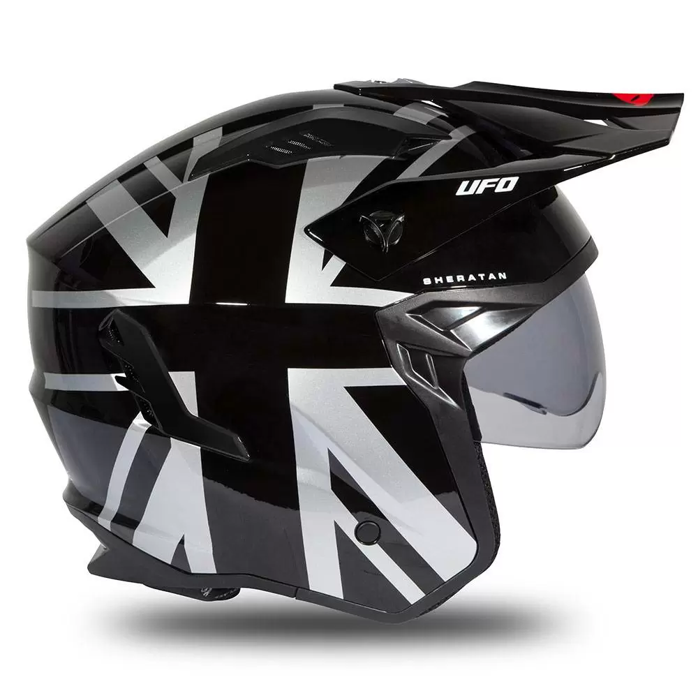 UFO Sheratan Black Grey Red Gloss Jet Open Face Helmet 13 UFO Sheratan Black Grey Red Gloss Jet Open Face Helmet - Image 13