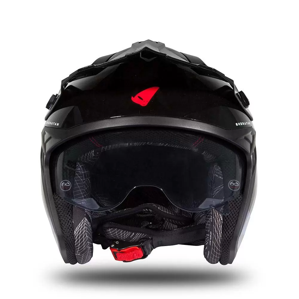 UFO Sheratan Black Grey Red Gloss Jet Open Face Helmet 9 UFO Sheratan Black Grey Red Gloss Jet Open Face Helmet - Image 9