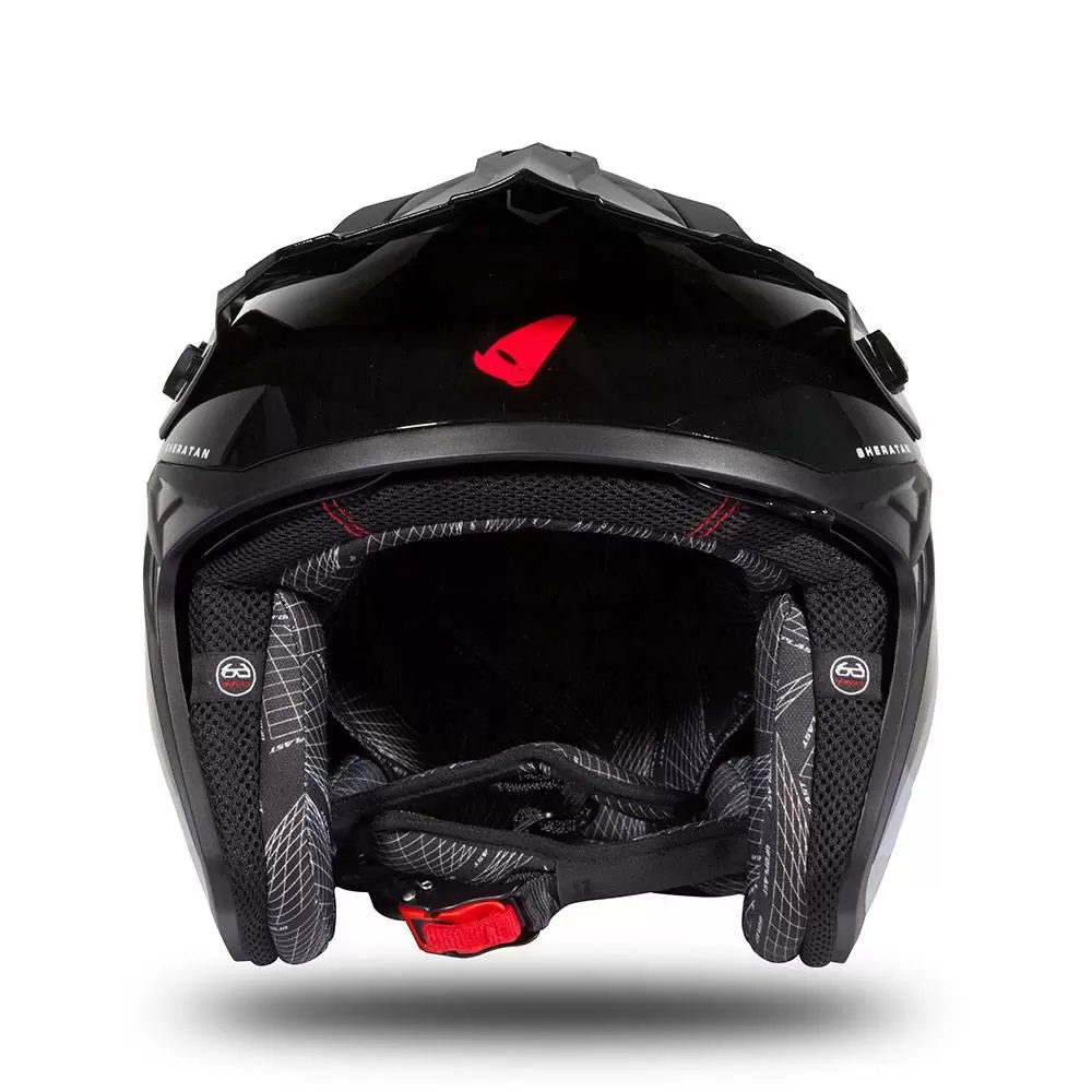 UFO Sheratan Black Grey Red Gloss Jet Open Face Helmet 7 UFO Sheratan Black Grey Red Gloss Jet Open Face Helmet - Image 7