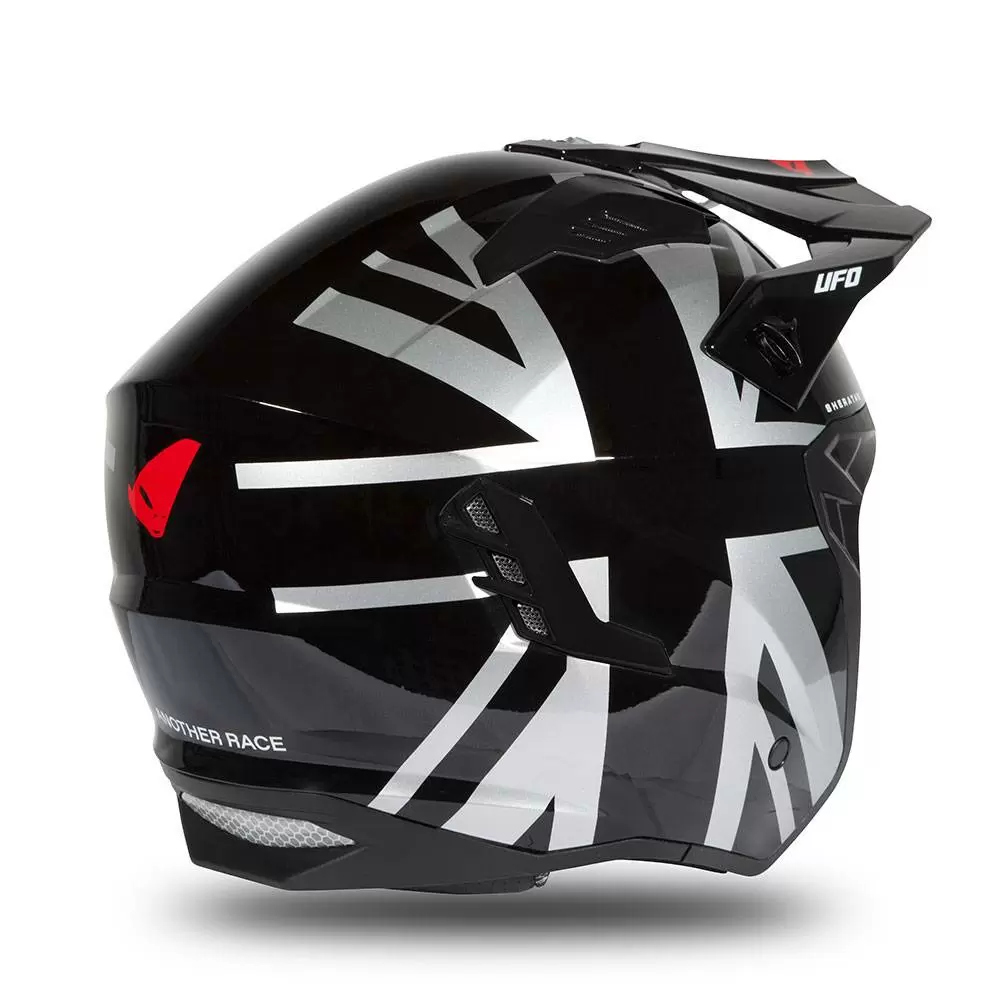 UFO Sheratan Black Grey Red Gloss Jet Open Face Helmet 6 UFO Sheratan Black Grey Red Gloss Jet Open Face Helmet - Image 6