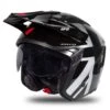 UFO Sheratan Black Grey Red Gloss Jet Open Face Helmet -UFO Sales Store he184 11