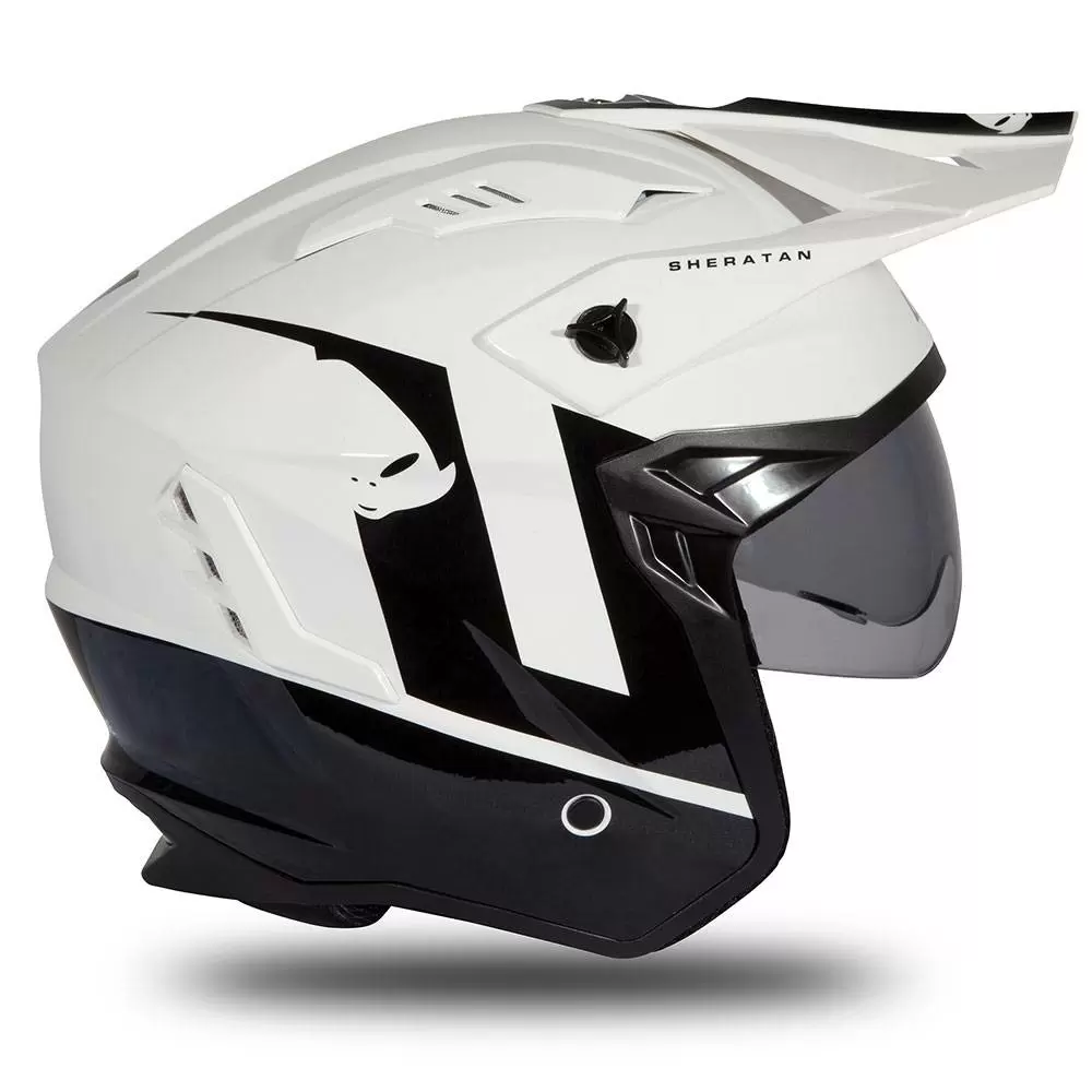 UFO Sheratan White Black Gloss Jet Open Face Helmet 9 UFO Sheratan White Black Gloss Jet Open Face Helmet - Image 9