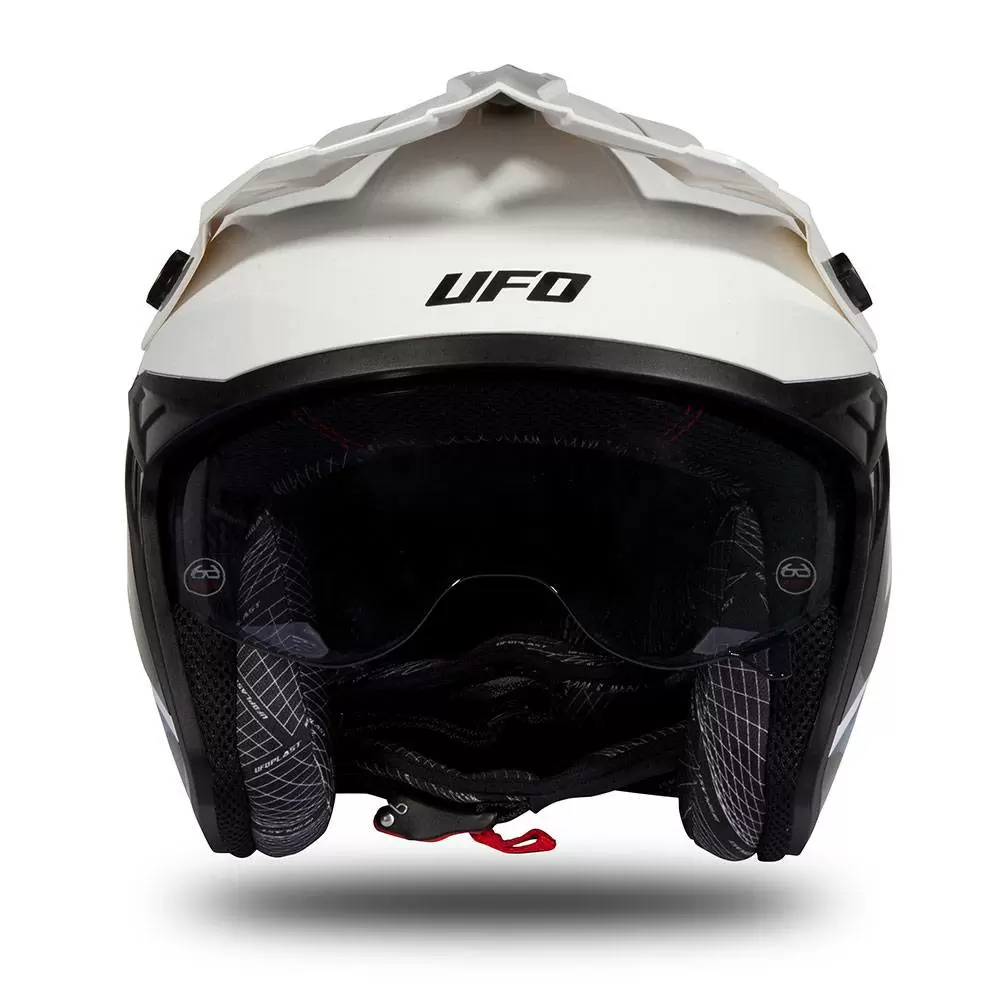 UFO Sheratan White Black Gloss Jet Open Face Helmet 6 UFO Sheratan White Black Gloss Jet Open Face Helmet - Image 6