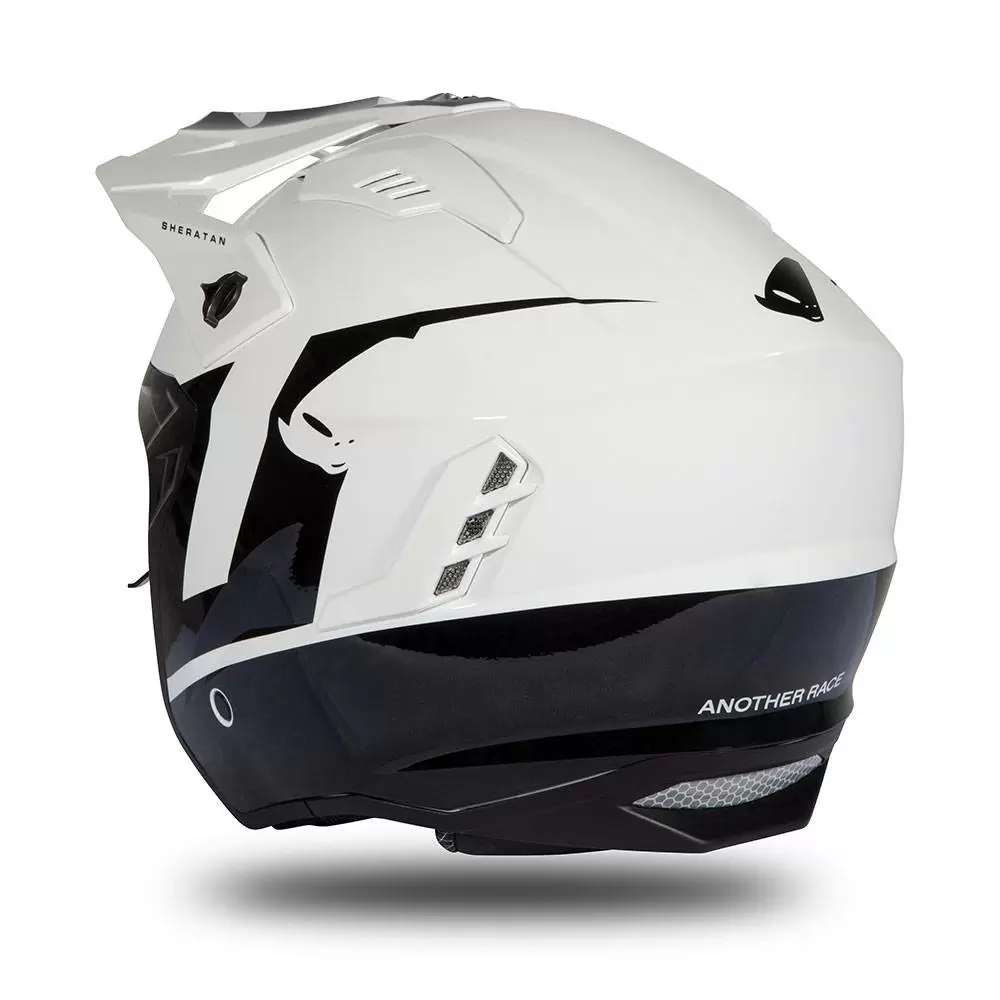 UFO Sheratan White Black Gloss Jet Open Face Helmet 3 UFO Sheratan White Black Gloss Jet Open Face Helmet - Image 3