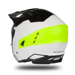 UFO Sheratan White Black Neon Yellow Matt Jet Open Face Helmet -UFO Sales Store he186 02 jpg