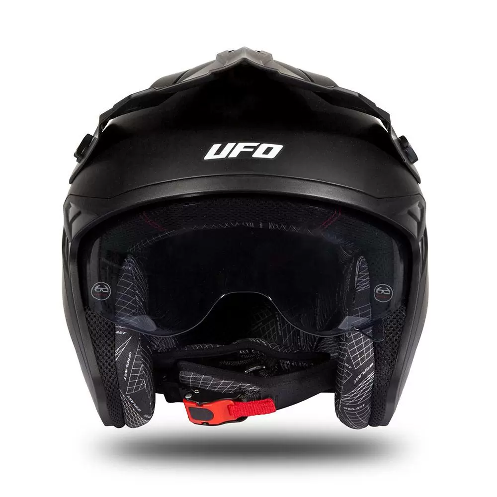 UFO Sheratan Black Red Matt Jet Open Face Helmet 10 UFO Sheratan Black Red Matt Jet Open Face Helmet - Image 10