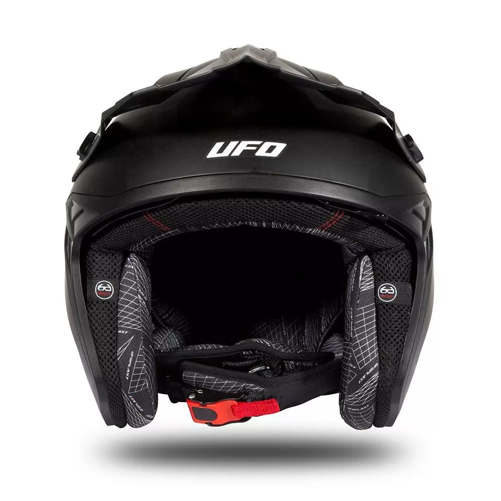 UFO Sheratan Black Red Matt Jet Open Face Helmet 7 UFO Sheratan Black Red Matt Jet Open Face Helmet - Image 7