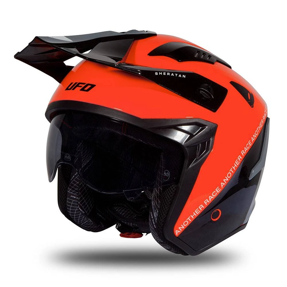 UFO Sheratan Red Black Grey Gloss Jet Open Face Helmet 1 UFO Sheratan Red Black Grey Gloss Jet Open Face Helmet