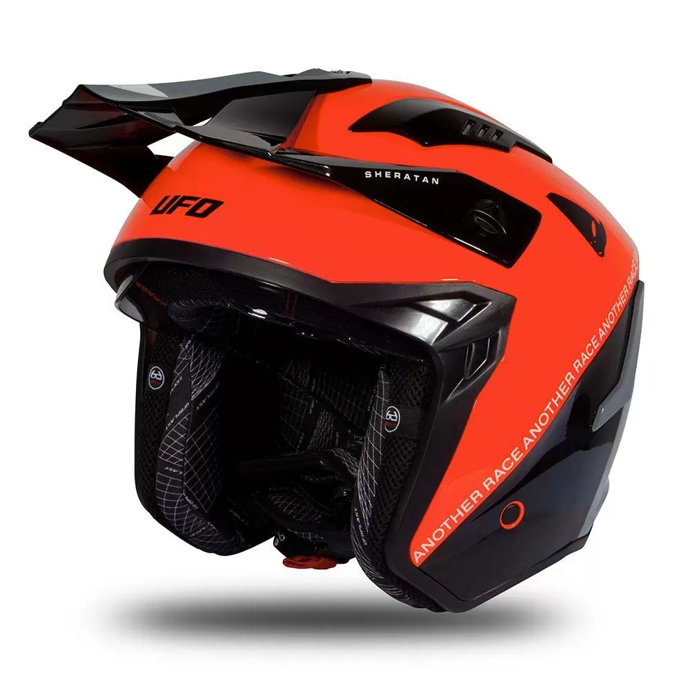 UFO Sheratan Red Black Grey Gloss Jet Open Face Helmet 5 UFO Sheratan Red Black Grey Gloss Jet Open Face Helmet - Image 5