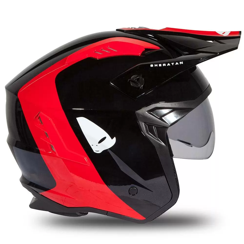 UFO Sheratan Red Black Gloss Jet Open Face Helmet 12 UFO Sheratan Red Black Gloss Jet Open Face Helmet - Image 12