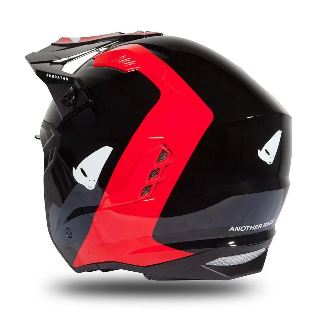 UFO Sheratan Red Black Gloss Jet Open Face Helmet 10 UFO Sheratan Red Black Gloss Jet Open Face Helmet - Image 10