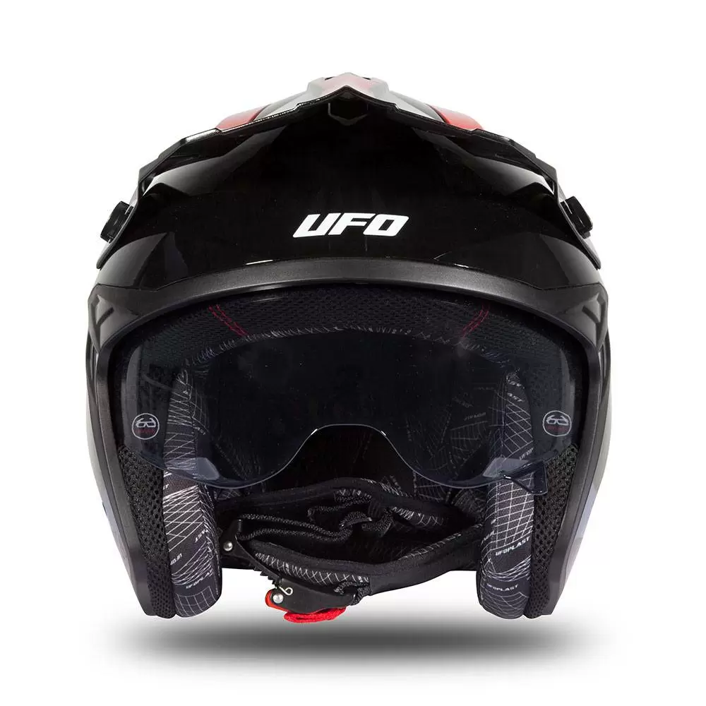 UFO Sheratan Red Black Gloss Jet Open Face Helmet 8 UFO Sheratan Red Black Gloss Jet Open Face Helmet - Image 8