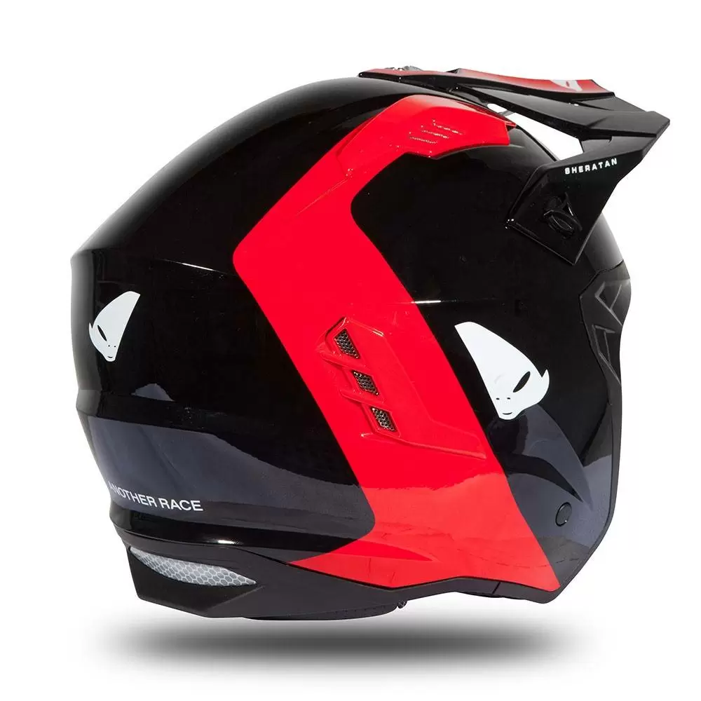 UFO Sheratan Red Black Gloss Jet Open Face Helmet 7 UFO Sheratan Red Black Gloss Jet Open Face Helmet - Image 7