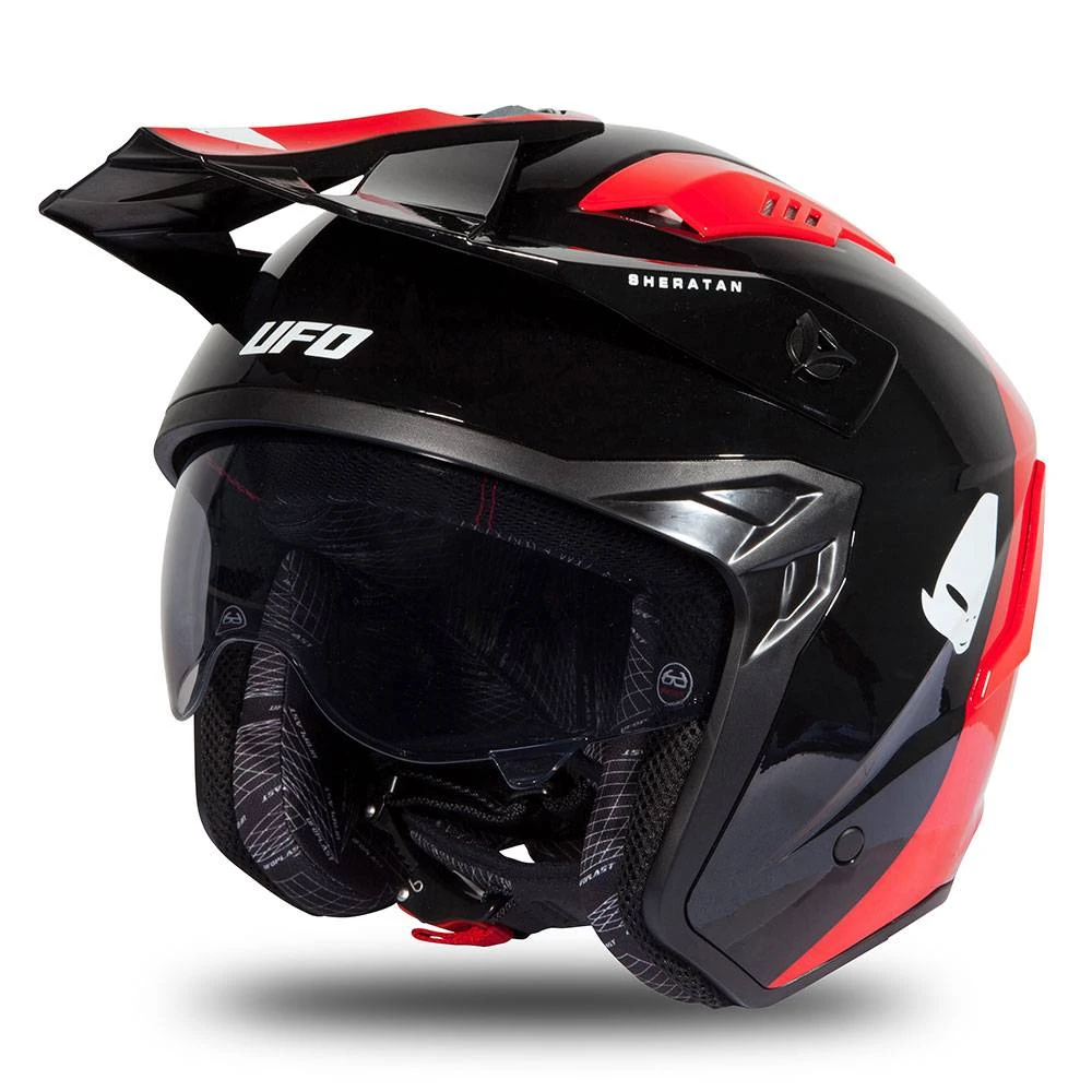 UFO Sheratan Red Black Gloss Jet Open Face Helmet 1 UFO Sheratan Red Black Gloss Jet Open Face Helmet