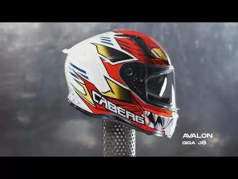 Caberg Avalon Giga Full Face Helmet - White Red Yellow 11 Caberg Avalon Giga Full Face Helmet - White Red Yellow - Image 11