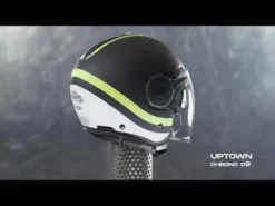 Caberg Uptown Chrono Matt Black Yellow Fluo Open Face Helmet -UFO Sales Store hqdefault 3 94 jpg