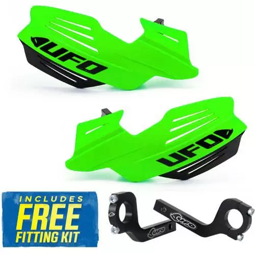 UFO Fluo Green Vulcan Universal MX Handguards 1 UFO Fluo Green Vulcan Universal MX Handguards