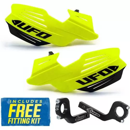 UFO Fluo Yellow Vulcan Universal MX Handguards 1 UFO Fluo Yellow Vulcan Universal MX Handguards