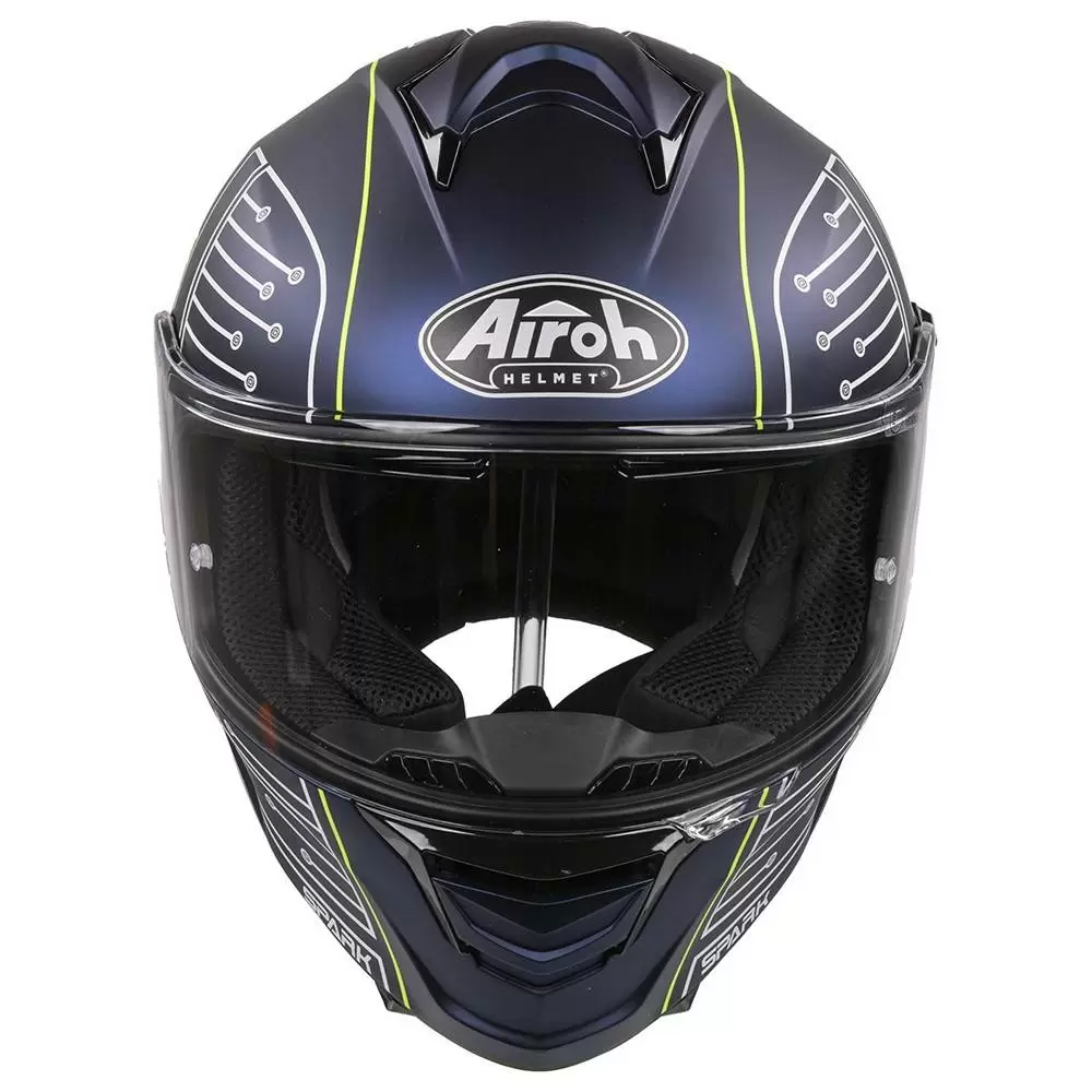 Airoh Spark Cyrcuit Blue Yellow Full Face Helmet 6 Airoh Spark Cyrcuit Blue Yellow Full Face Helmet - Image 6