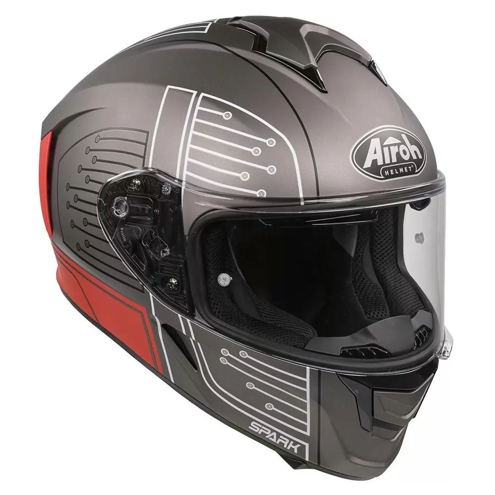 Airoh Spark Cyrcuit Red Full Face Helmet 6 Airoh Spark Cyrcuit Red Full Face Helmet - Image 6