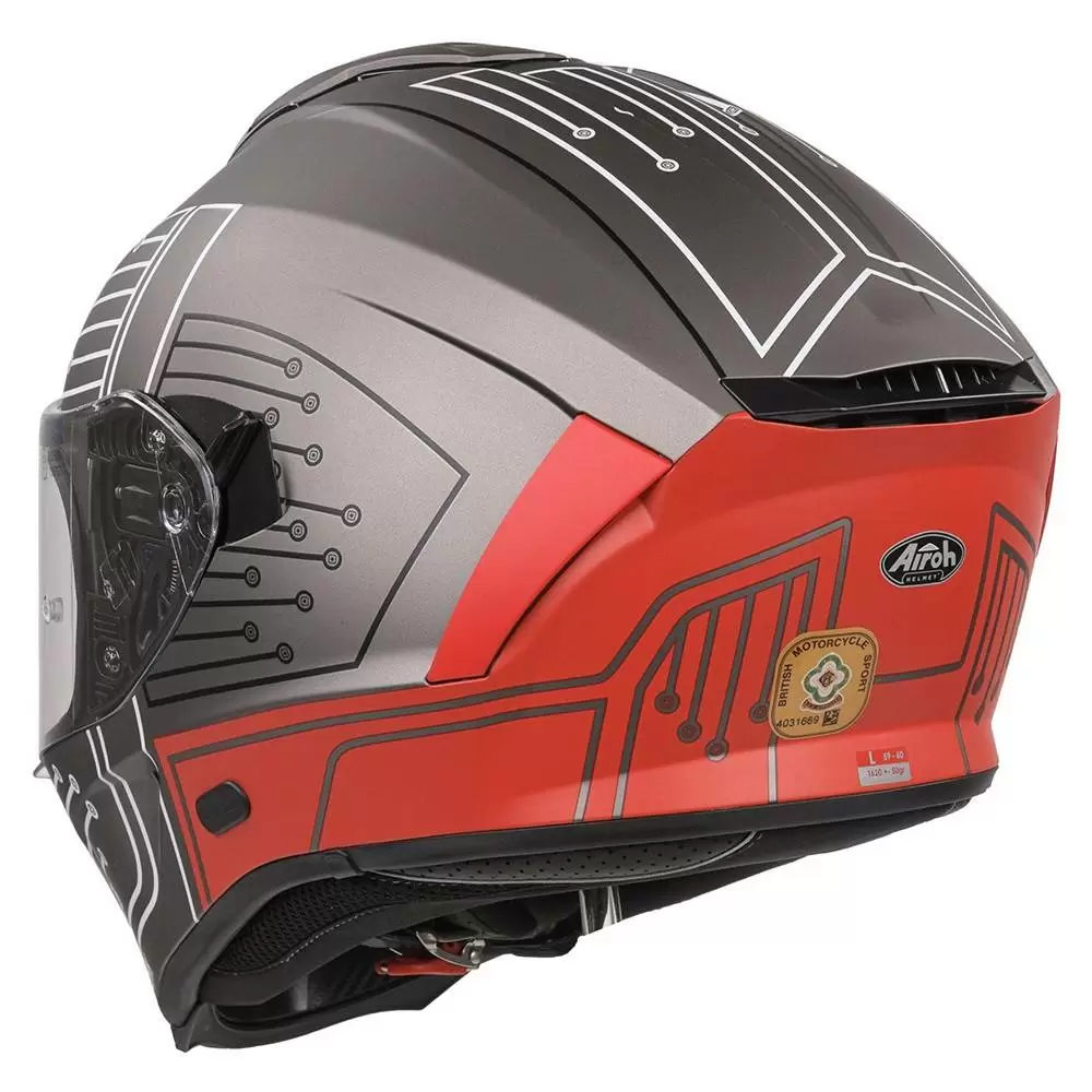 Airoh Spark Cyrcuit Red Full Face Helmet 9 Airoh Spark Cyrcuit Red Full Face Helmet - Image 9