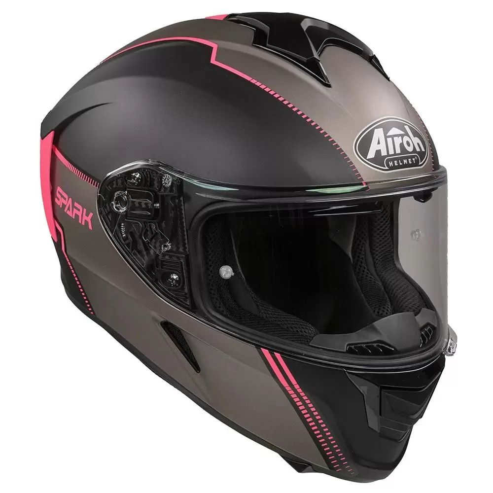 Airoh Spark Flow Black Pink Full Face Helmet 3 Airoh Spark Flow Black Pink Full Face Helmet - Image 3