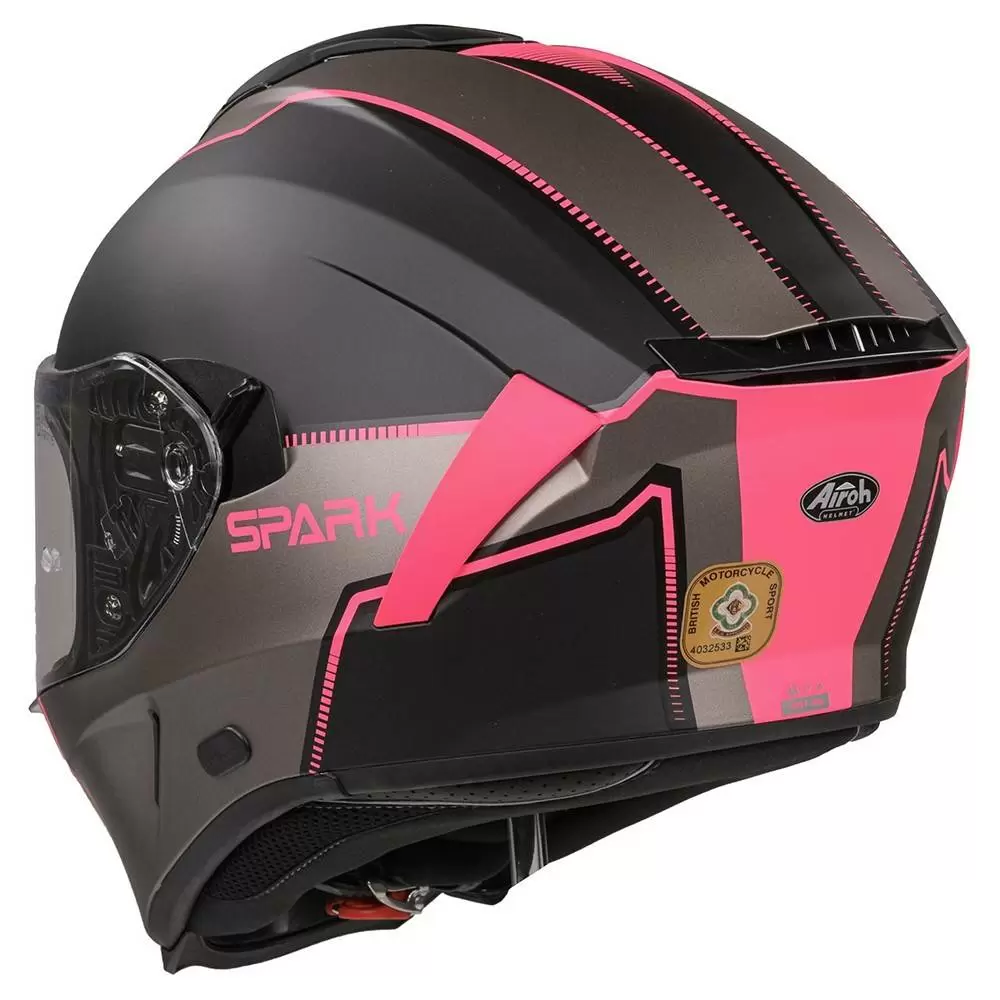 Airoh Spark Flow Black Pink Full Face Helmet 6 Airoh Spark Flow Black Pink Full Face Helmet - Image 6